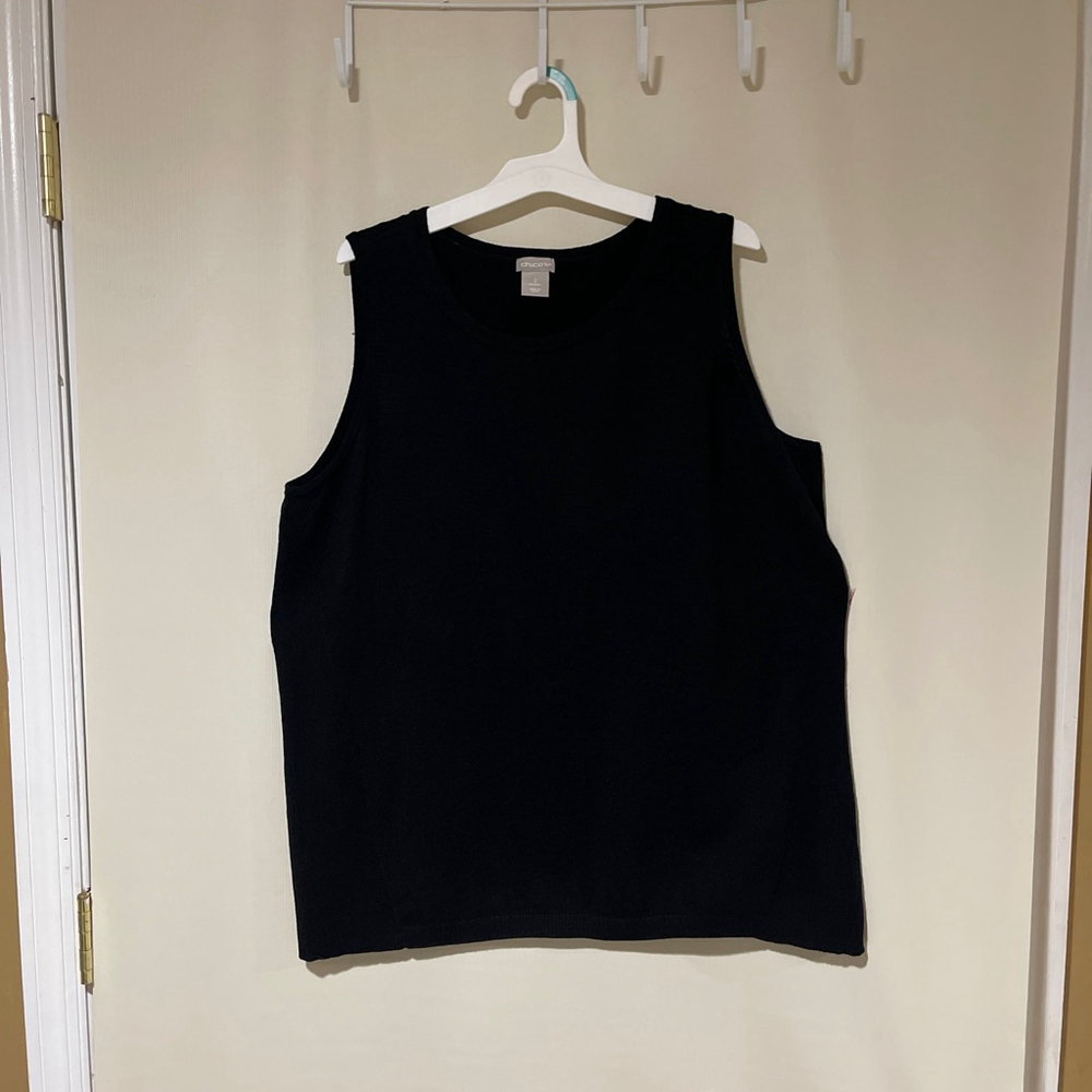 Chico's Black Tank Top Women's Size Large